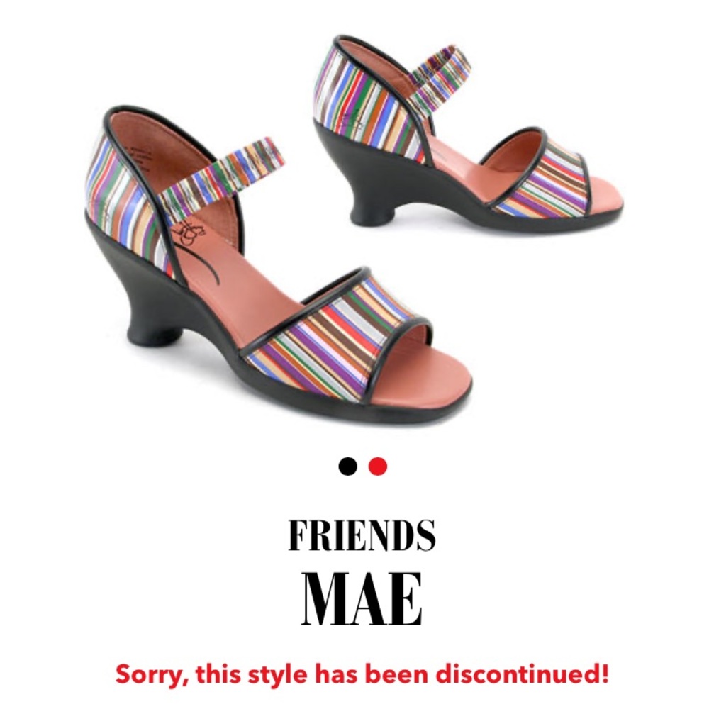 John Fluevog Mae Stripe Wedge